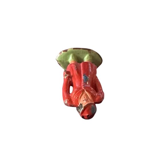 Barclay Lead Figure, Vintage Woman In A Red Dress 1950s Lead Toy 1.75" Tall - Picture 6 of 6